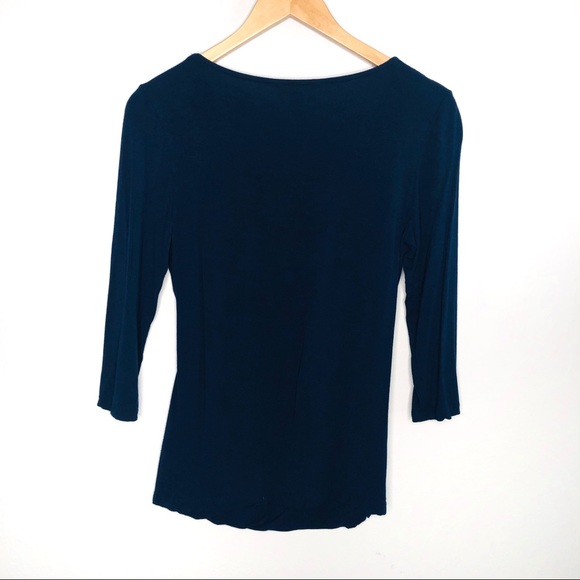 Banana Republic Navy Blue Ruched Top | XS - Picture 5 of 5